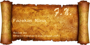 Fazekas Nina névjegykártya